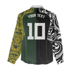 Aotearoa Australia Rugby Custom Women Casual Shirt Maori and Aboriginal Art Sporty Style - Aussie Hoodie