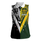 Aotearoa Australia Rugby Custom Women Sleeveless Polo Shirt Maori and Aboriginal Art Sporty Style - Aussie Hoodie