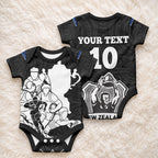 Custom New Zealand World Cup 2023 Baby Onesie Go Champion NZ Rugby Forever Maori All Black