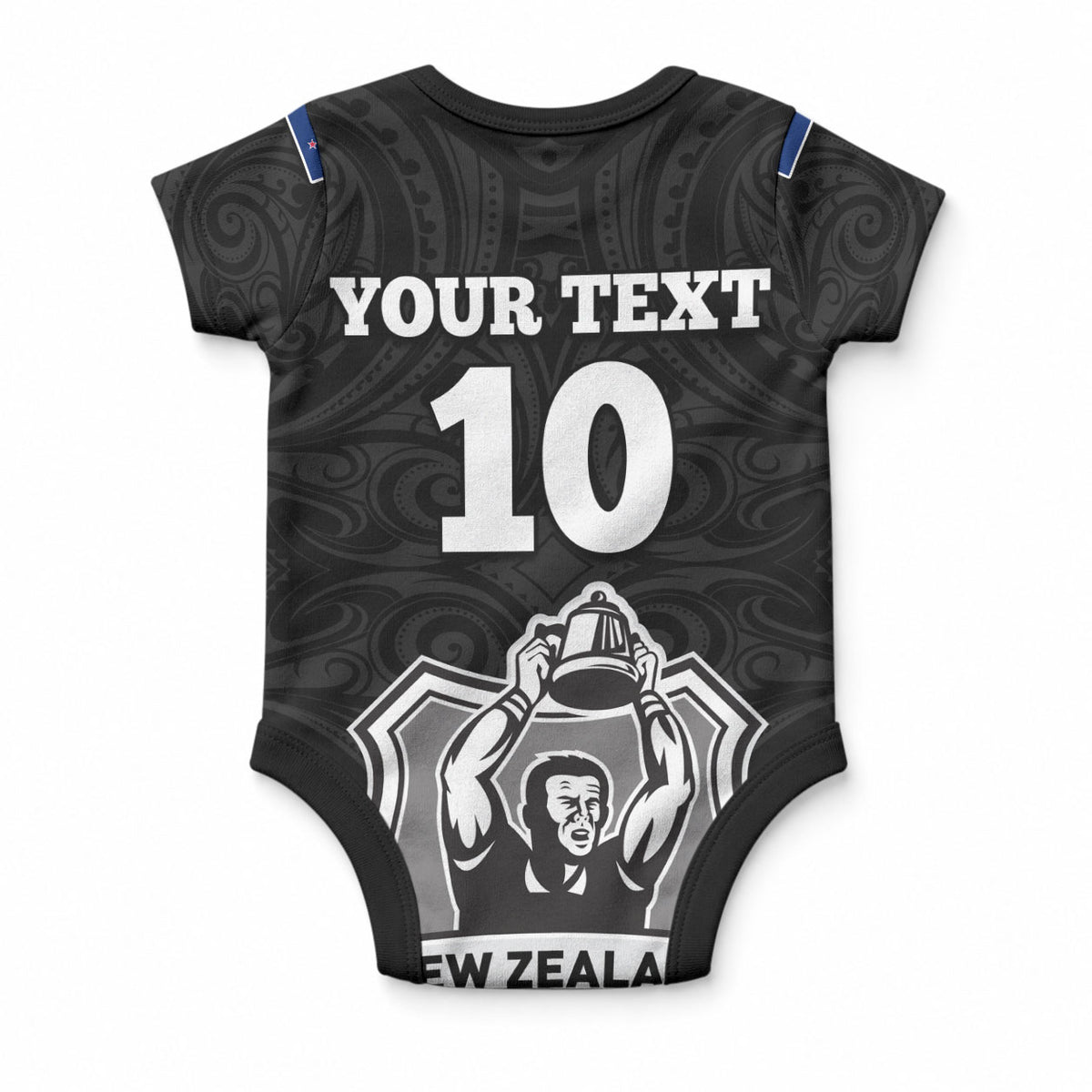 Custom New Zealand World Cup 2023 Baby Onesie Go Champion NZ Rugby Forever Maori All Black