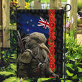 New Zealand Kiwi Soldier ANZAC Garden Flag Red Poppy Flower and Silver Fern Pattern