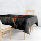 New Zealand Kiwi Soldier ANZAC Tablecloth Red Poppy Flower and Silver Fern Pattern
