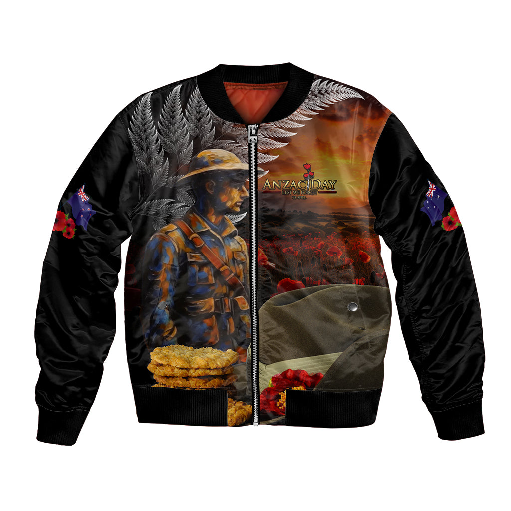 Slouch Hat and Biscuits ANZAC Bomber Jacket with Soldier Silver Fern