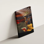 Slouch Hat and Biscuits ANZAC Canvas Wall Art with Soldier Silver Fern