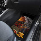 Slouch Hat and Biscuits ANZAC Car Mats with Soldier Silver Fern