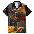 Slouch Hat and Biscuits ANZAC Family Matching Mermaid Dress and Hawaiian Shirt with Soldier Silver Fern