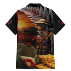 Slouch Hat and Biscuits ANZAC Family Matching Mermaid Dress and Hawaiian Shirt with Soldier Silver Fern