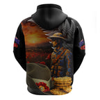 Slouch Hat and Biscuits ANZAC Hoodie with Soldier Silver Fern