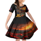 Slouch Hat and Biscuits ANZAC Kid Short Sleeve Dress with Soldier Silver Fern