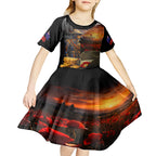 Slouch Hat and Biscuits ANZAC Kid Short Sleeve Dress with Soldier Silver Fern
