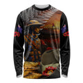 Slouch Hat and Biscuits ANZAC Long Sleeve Shirt with Soldier Silver Fern