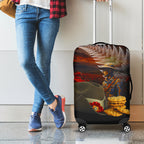 Slouch Hat and Biscuits ANZAC Luggage Cover with Soldier Silver Fern