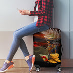 Slouch Hat and Biscuits ANZAC Luggage Cover with Soldier Silver Fern