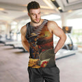 Slouch Hat and Biscuits ANZAC Men Tank Top with Soldier Silver Fern