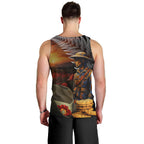 Slouch Hat and Biscuits ANZAC Men Tank Top with Soldier Silver Fern