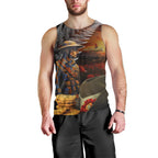 Slouch Hat and Biscuits ANZAC Men Tank Top with Soldier Silver Fern