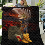 Slouch Hat and Biscuits ANZAC Quilt with Soldier Silver Fern