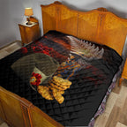 Slouch Hat and Biscuits ANZAC Quilt with Soldier Silver Fern