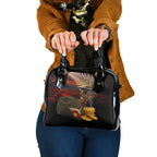 Slouch Hat and Biscuits ANZAC Shoulder Handbag with Soldier Silver Fern