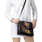 Slouch Hat and Biscuits ANZAC Shoulder Handbag with Soldier Silver Fern