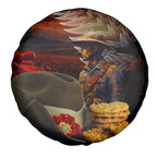 Slouch Hat and Biscuits ANZAC Spare Tire Cover with Soldier Silver Fern