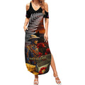 Slouch Hat and Biscuits ANZAC Summer Maxi Dress with Soldier Silver Fern