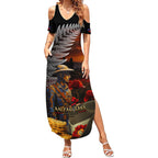 Slouch Hat and Biscuits ANZAC Summer Maxi Dress with Soldier Silver Fern