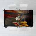 Slouch Hat and Biscuits ANZAC Tablecloth with Soldier Silver Fern