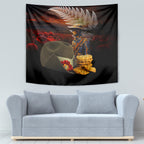 Slouch Hat and Biscuits ANZAC Tapestry with Soldier Silver Fern