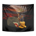 Slouch Hat and Biscuits ANZAC Tapestry with Soldier Silver Fern