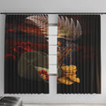 Slouch Hat and Biscuits ANZAC Window Curtain with Soldier Silver Fern