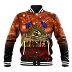 The Rising Sun Badge ANZAC Baseball Jacket Last Post Field of Poppy Starry Night Style