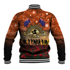 The Rising Sun Badge ANZAC Baseball Jacket Last Post Field of Poppy Starry Night Style