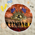 The Rising Sun Badge ANZAC Beach Blanket Last Post Field of Poppy Starry Night Style