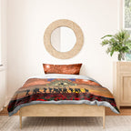 The Rising Sun Badge ANZAC Bedding Set Last Post Field of Poppy Starry Night Style