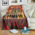 The Rising Sun Badge ANZAC Blanket Last Post Field of Poppy Starry Night Style