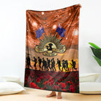 The Rising Sun Badge ANZAC Blanket Last Post Field of Poppy Starry Night Style
