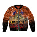The Rising Sun Badge ANZAC Bomber Jacket Last Post Field of Poppy Starry Night Style