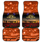 The Rising Sun Badge ANZAC Car Mats Last Post Field of Poppy Starry Night Style