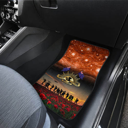 The Rising Sun Badge ANZAC Car Mats Last Post Field of Poppy Starry Night Style