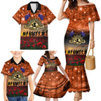 The Rising Sun Badge ANZAC Family Matching Mermaid Dress and Hawaiian Shirt Last Post Field of Poppy Starry Night Style