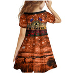The Rising Sun Badge ANZAC Family Matching Mermaid Dress and Hawaiian Shirt Last Post Field of Poppy Starry Night Style