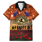 The Rising Sun Badge ANZAC Family Matching Mermaid Dress and Hawaiian Shirt Last Post Field of Poppy Starry Night Style