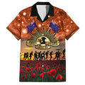The Rising Sun Badge ANZAC Family Matching Summer Maxi Dress and Hawaiian Shirt Last Post Field of Poppy Starry Night Style
