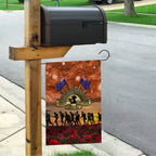The Rising Sun Badge ANZAC Garden Flag Last Post Field of Poppy Starry Night Style