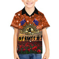 The Rising Sun Badge ANZAC Kid Hawaiian Shirt Last Post Field of Poppy Starry Night Style