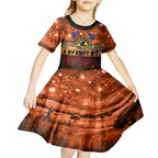 The Rising Sun Badge ANZAC Kid Short Sleeve Dress Last Post Field of Poppy Starry Night Style