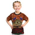 The Rising Sun Badge ANZAC Kid T Shirt Last Post Field of Poppy Starry Night Style