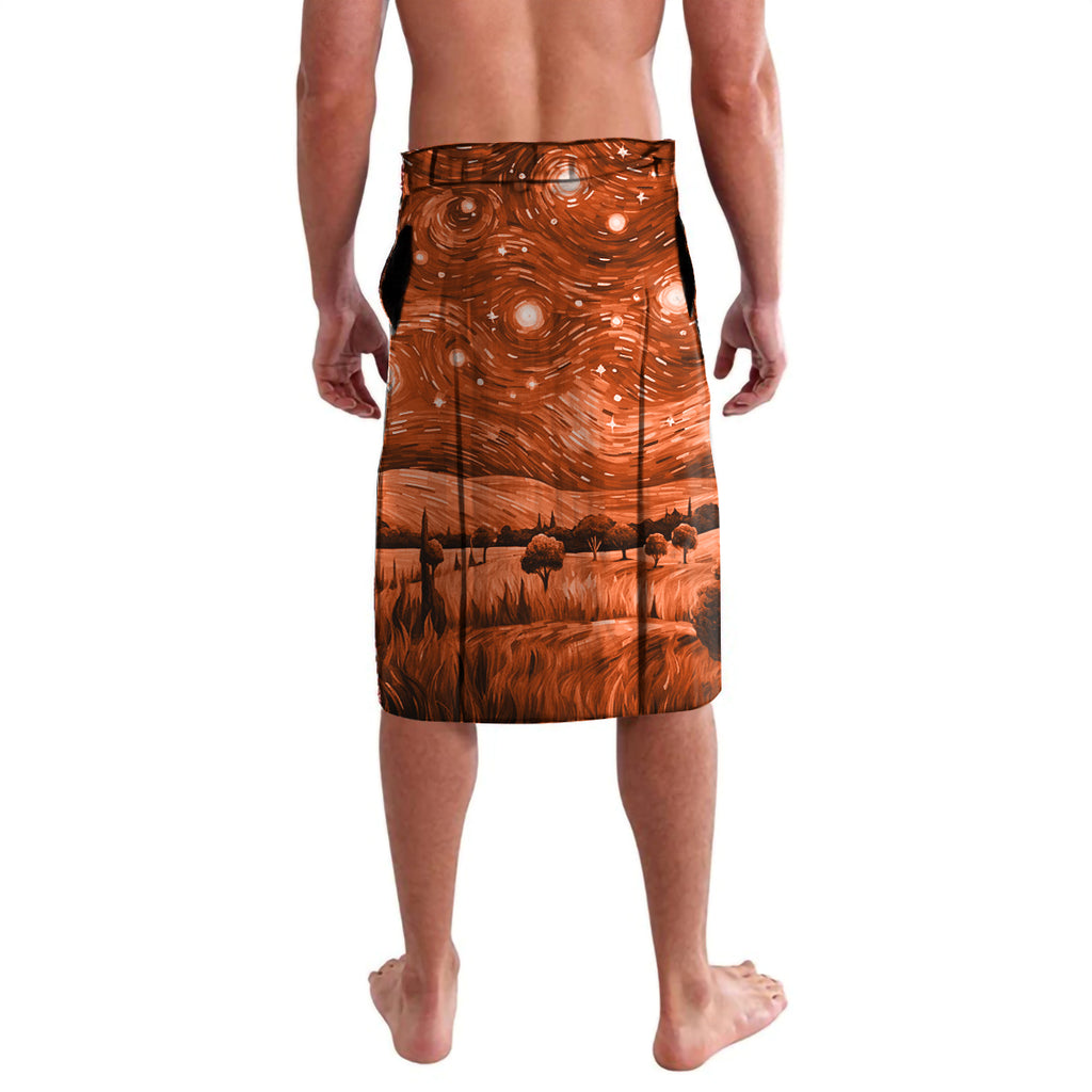 The Rising Sun Badge ANZAC Lavalava Last Post Field of Poppy Starry Night Style
