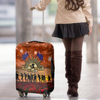 The Rising Sun Badge ANZAC Luggage Cover Last Post Field of Poppy Starry Night Style